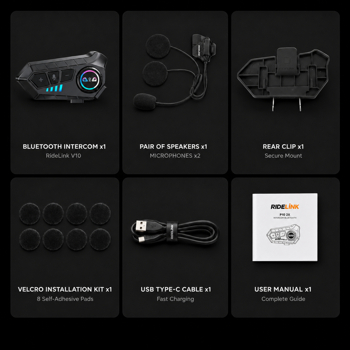 RideLINK V10 Bluetooth Motorcycle Intercom